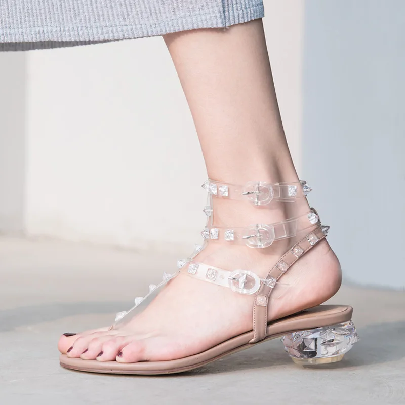 Las Estilo Remaches As Tobillo Moda Diseñador Hebillas Sandalias Hodgskin Claro Mujer De Marca Stud Tacones 2018 Pic Mujeres Calle Zapatos Gruesos O5pwqHxnT