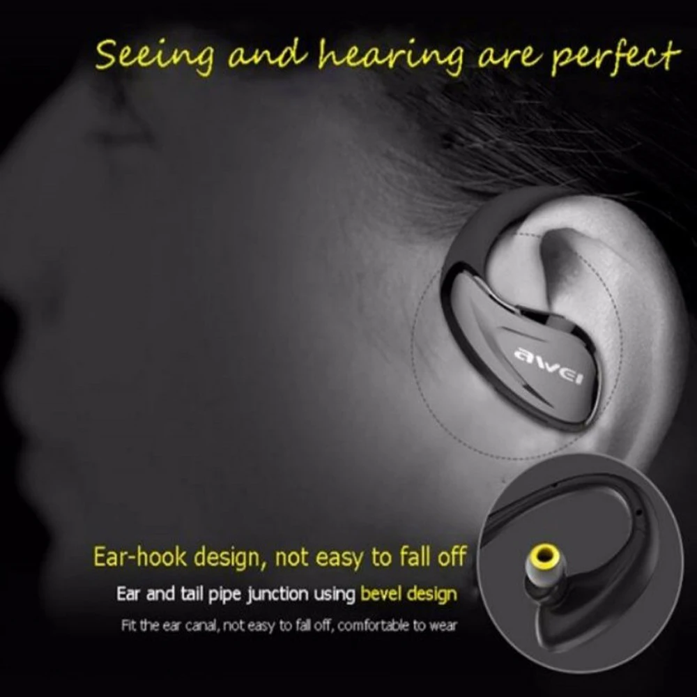 Awei NFC hands free стерео спортивные наушник блютуз беспроводные наушники гарнитура