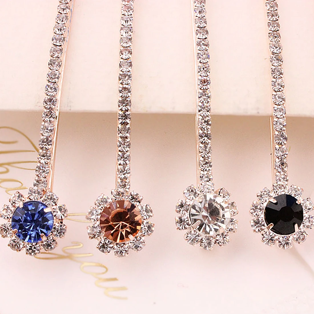 

Barrette Hairpin New Crystal Rhinestone Hairpins Hair Clip Hairband Clamp Barrettes Hair Accessories Women Girls