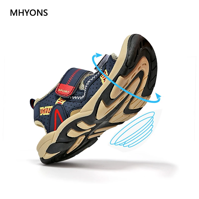 Mhyons/2018 летняя обувь для детей бренд с закрытым носком маленьких мальчиков