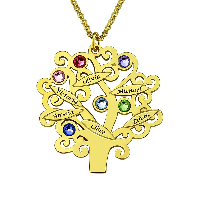 mother's family tree necklace