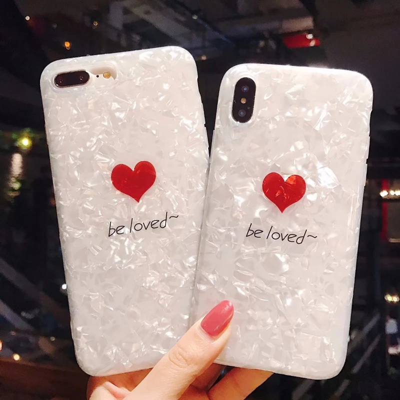 Fashion Conch Shell Phone Case For iphone X Apple 6 7 8 Plus Back Cover Luxury Lovely Cases Funny Coque |