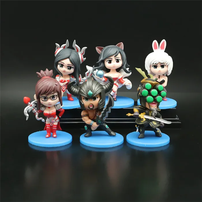 

Game PVC Action figures 6 styles Yi Vayne Ahri Riven Irelia Tryndamere toys High quality Christmas Gift
