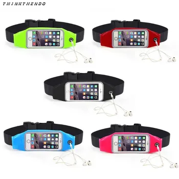 

THINKTHENDO Fashion Men Women Touch Screen Fitness Reflective Waist Bag Unisex Casual Outdoor Phone Pouch Fanny Pack Belt Bag