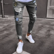 Мужские Модные джинсы для досуга, обтягивающие прямые брюки В рыцарском стиле, мужские узкие брюки на весну и осень, мужские брюки, Прямая