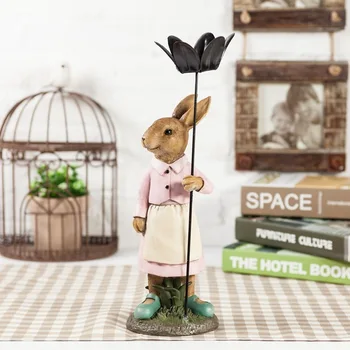 

STAYGOLD Kawaii Rabbit Candlestick Enfeites Para Casa Decoracao Home Decoration Accessories Fairy Garden Ornaments Resin Crafts
