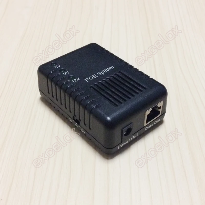 100Mbps 4 DC Plug 5V 9V 12V Adjustable Network PoE Splitter Module Power Over Ethernet Supply 802.3af for IP Security Camera