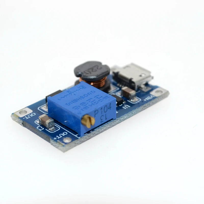 MT3608 DC Регулируемый Модуль Boost 2A Plate Повышающий с микро USB 2 в 24в до 5В 9В 12В 28В LM2577|step