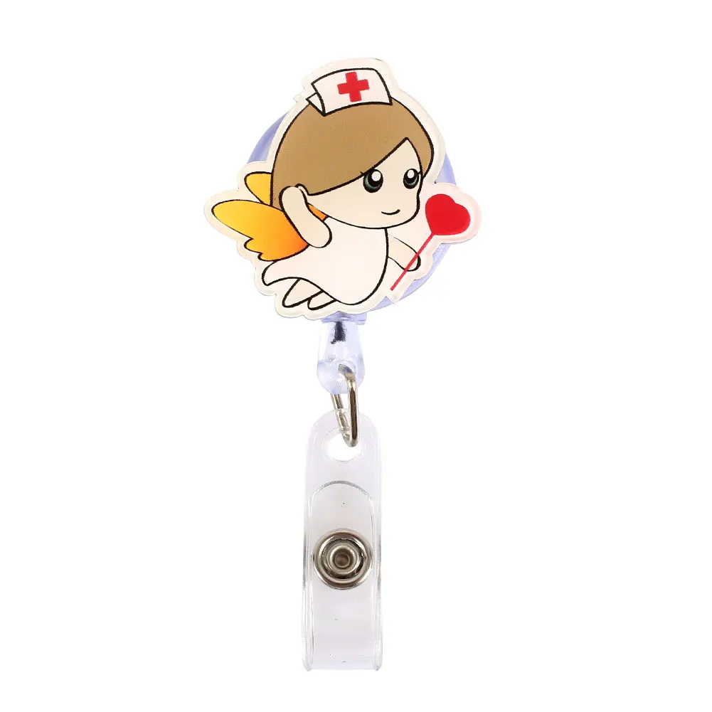 

Badge Holder Badge Buckle Retractable Document Name Card Kids Accessories Key ID