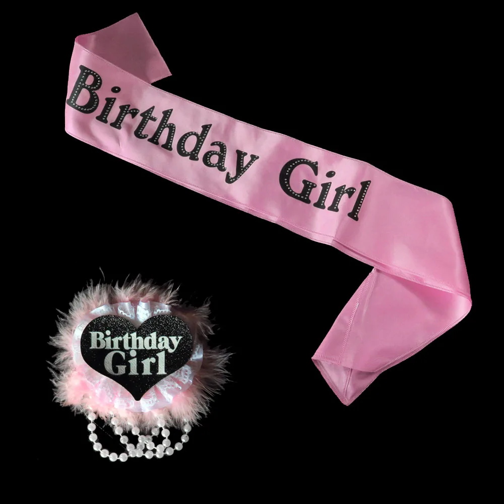 lace badge gift-in with party US birthday feather as ribbon girl girl printing OFF|2018 pink birthday stones Light ... $2.33  sash matched heart fun 10%