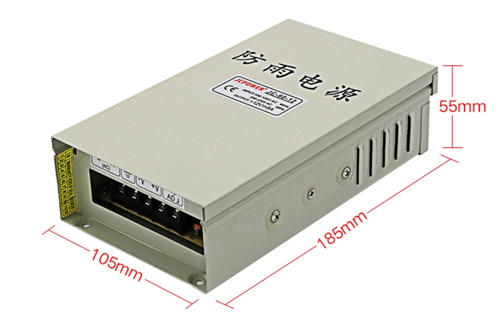 Водонепроницаемый Светодиодный источник питания DC12V 5A/10A/15A/20A/25A Трансформатор водонепроницаемый светильник адаптер питания для наружного применения