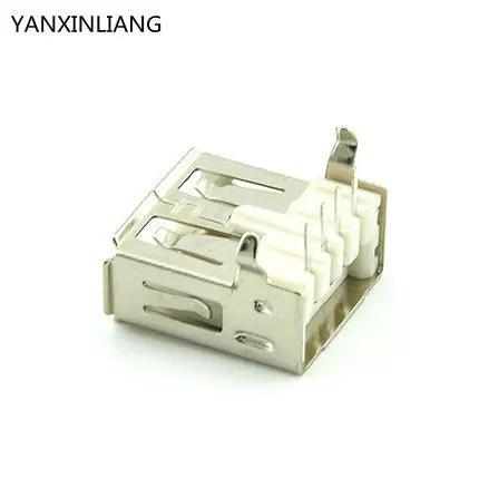 

50Pcs/lot USB 2.0 Female A Type Right Angle 90 Degree Female USB Connector Socket