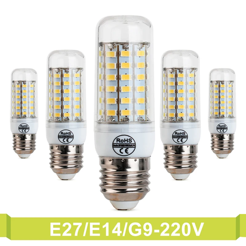 

Ampoule E14 G9 Led Light Emergency Led Bulb Lampadina Bright E27 5730SMD Corn LED Bulb 220V Candle Spot light For Chandelier