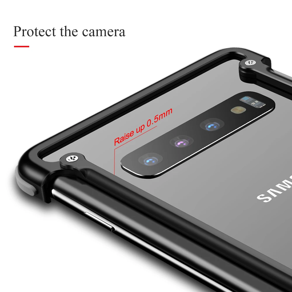 Металлический чехол с подушкой безопасности для samsung Galaxy S10, чехол с металлическим бампером для samsung Galaxy S10 plus