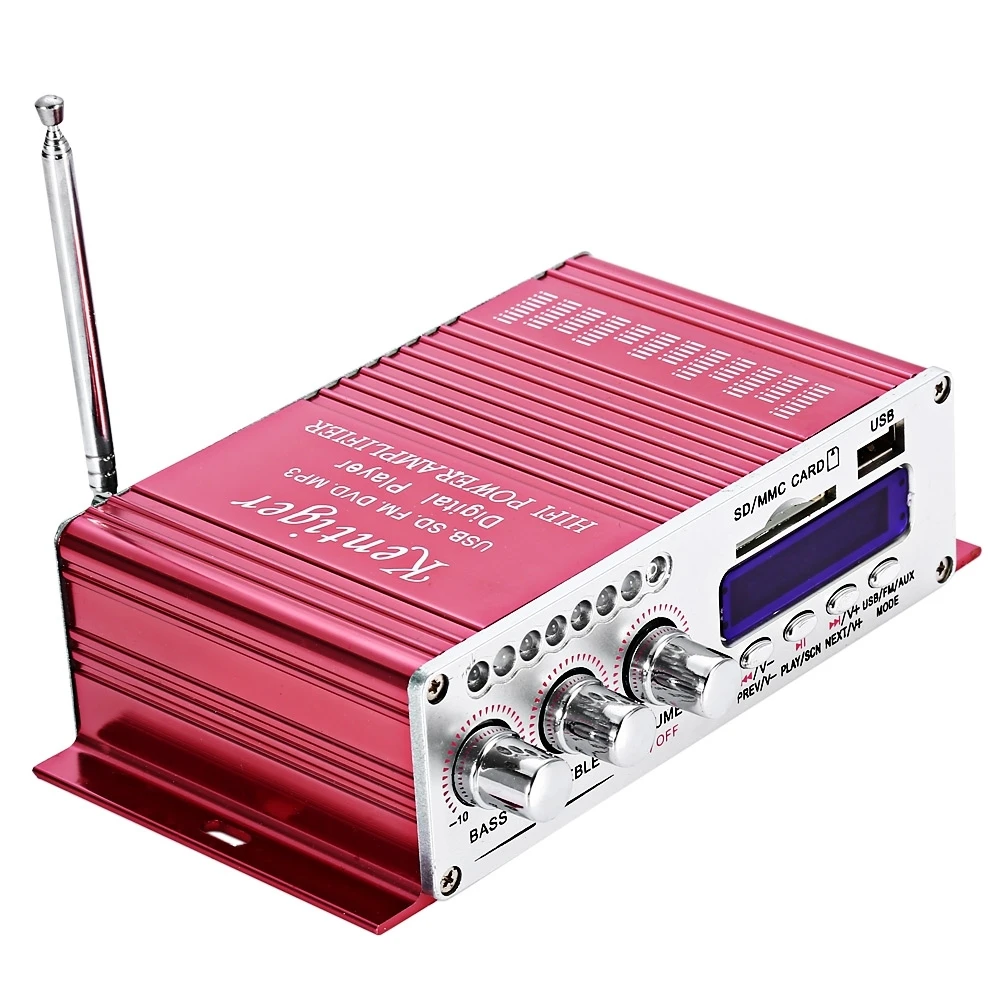 HY 502 USB FM аудио стерео усилитель радио MP3 Динамик светодио дный Hi Fi 2 канальный