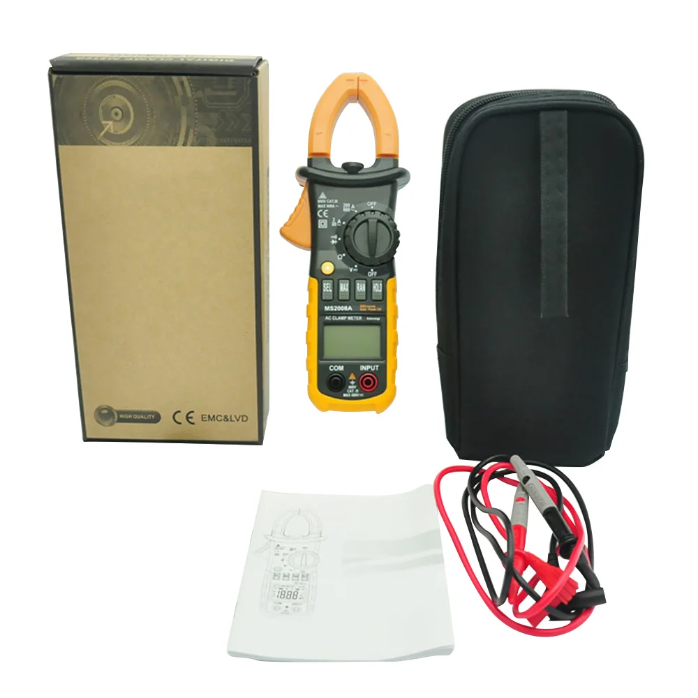 

Digital Multimeter 400A AC/DC Current Clamp Meter MS2008A PLUS Capacitance Frequency Tester Induction Voltage Alarm