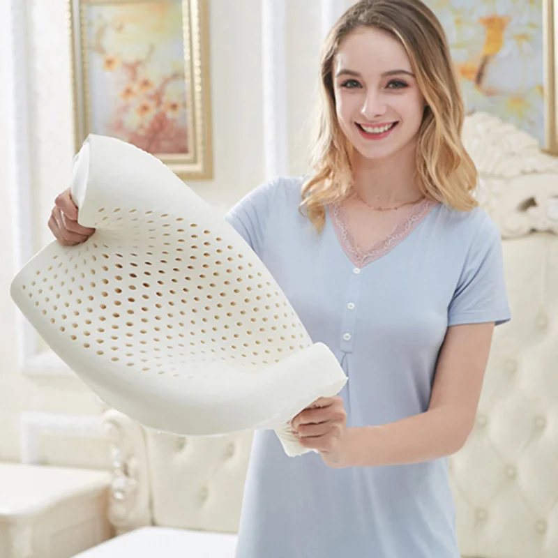 Juwen 50x30cm Natural Latex Pillow Sleeping Bedding Cervical Massage Health Neck Bonded Head Care Memory 20 | Дом и сад