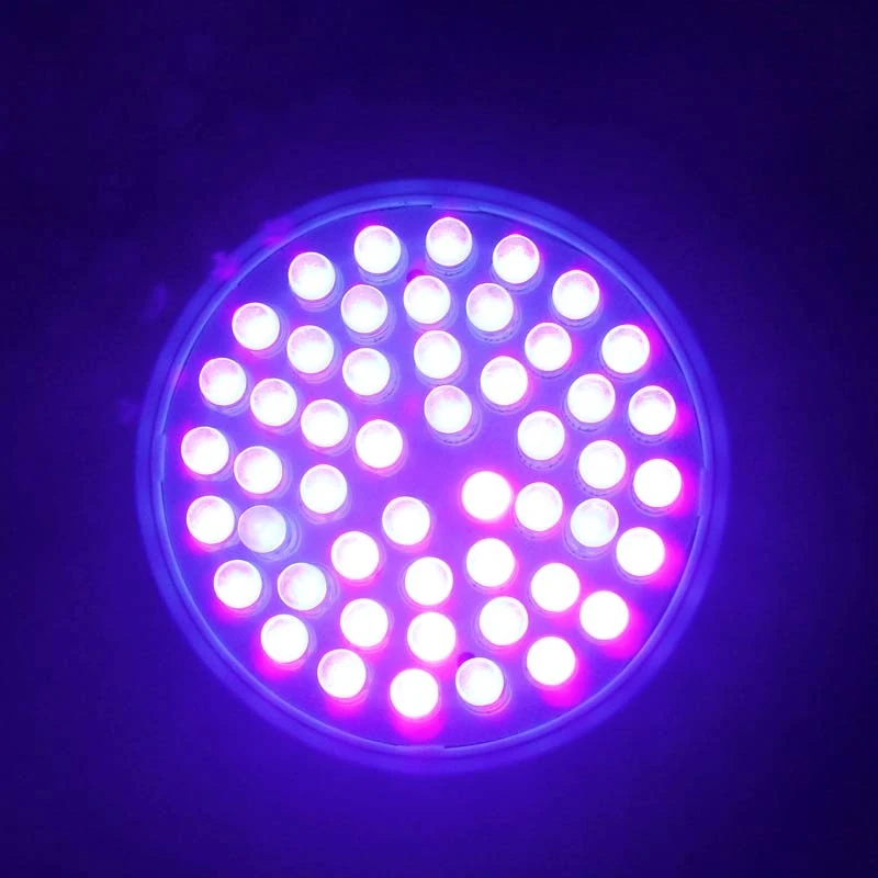 Bright E27 UV Ultraviolet Color Purple Light 50 LED Lamp Bulb For Indoor Plant 