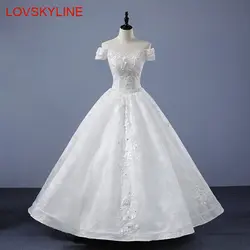 Роскошные высококачественные модные Бисер жемчуг аппликации цветы Кружево свадебное платье невесты принцесса Вышивка лодка Средства
