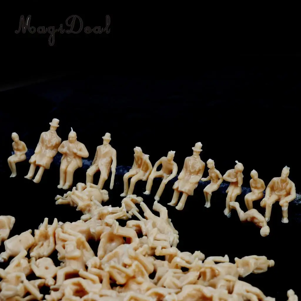 100Pcs/Pack HO Diorama Scenics Seated People Passenger Figures Model Train Layout Street Scene Diorama DIY Toys