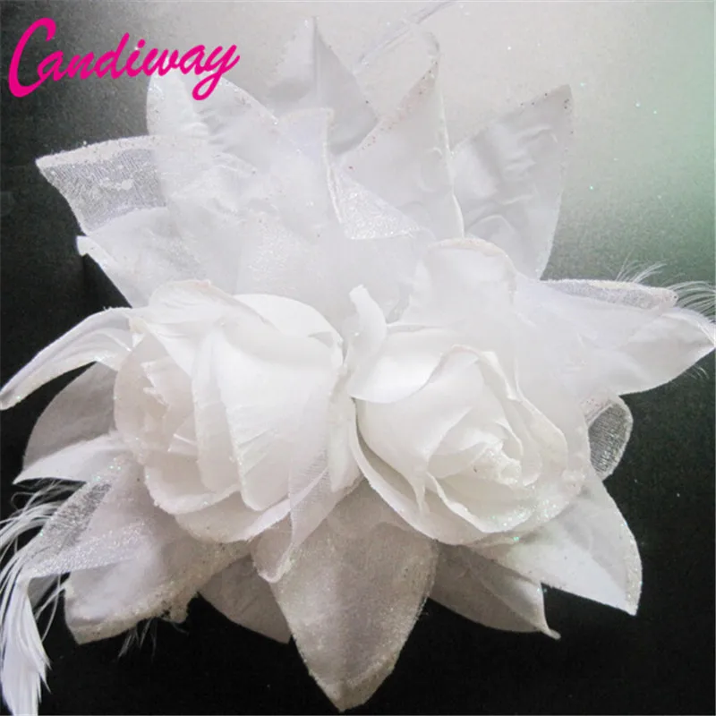 

White Summer Style Elastic Hair Bands Women Hair Accessories Wedding Dress Bridal Headwear Flower Crown Girls Headband