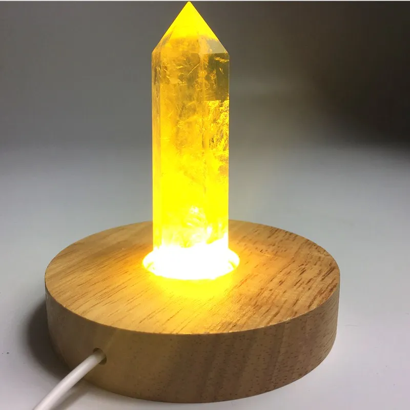 

100mm handmade natural quartz crystal obelisk healing wicca home decorative crystal lamp