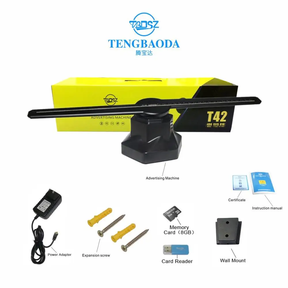 TBDSZ Computer Wifi 3D Hologram projector Advertising Display LED Holographic fan Naked Eye Fan light 3d Advertising logo Light TBDSZ Computer Wifi 3D Hologram projector Advertising Display LED Holographic fan Naked Eye Fan light 3d Advertising logo Light