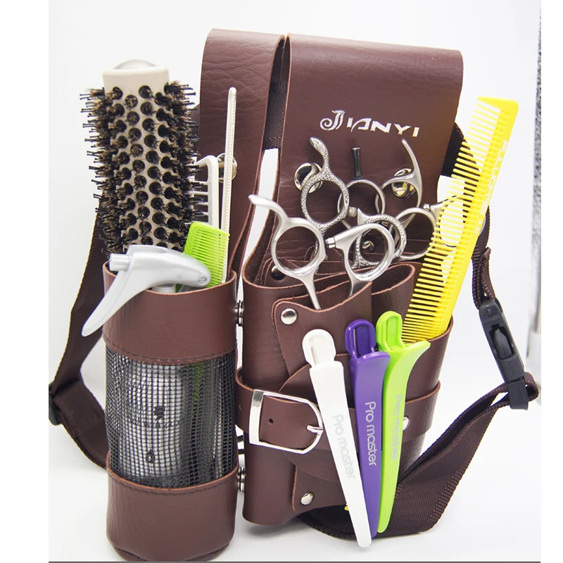 High Quality Leather Hairdressing Tools Bags Hair Scissor Case Waist