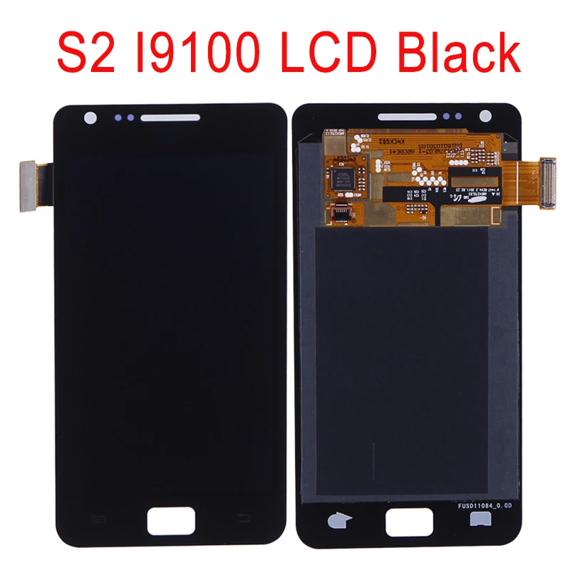 Pаспродажа Супер AMOLED горящая Тень для samsung S2 i9100 ЖК для samsung Galaxy S2 i9100 дисплей ЖК экран сенсорный дигитайзер сборка