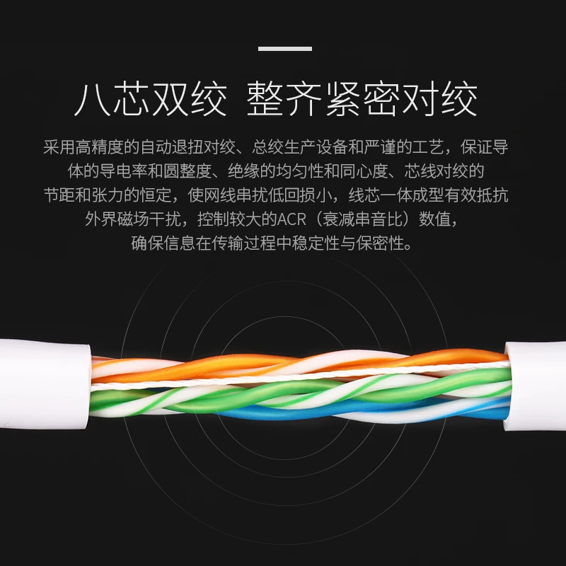 Fio de Cobre Cat5e Branco 16 Pés 50m Utp para Engenharia 100mbps Ethernet Cabos de computador e conectores - Imagem 3