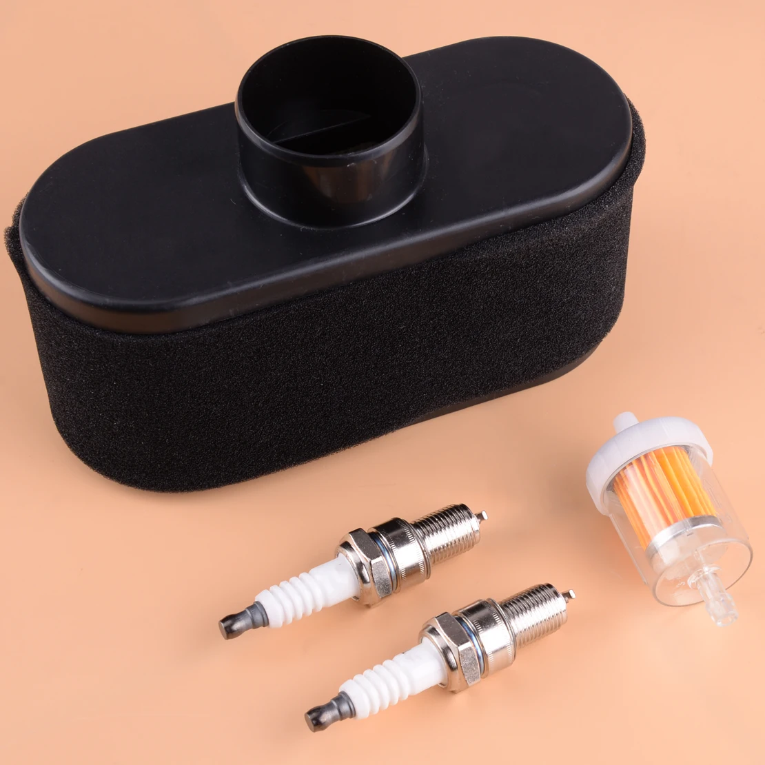 CITALL 4pcs Fuel & Air Filter &Spark Plug Tune Up Kit Fit for Kawasaki