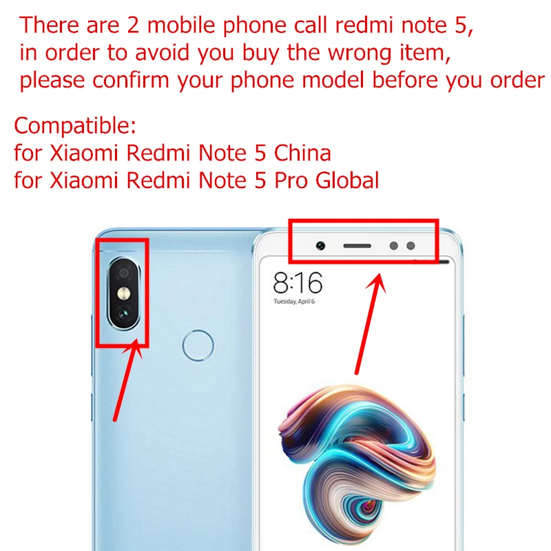 Для Xiaomi Redmi Note 5/5 Pro Передняя Сенсорная панель экран внешняя стеклянная крышка