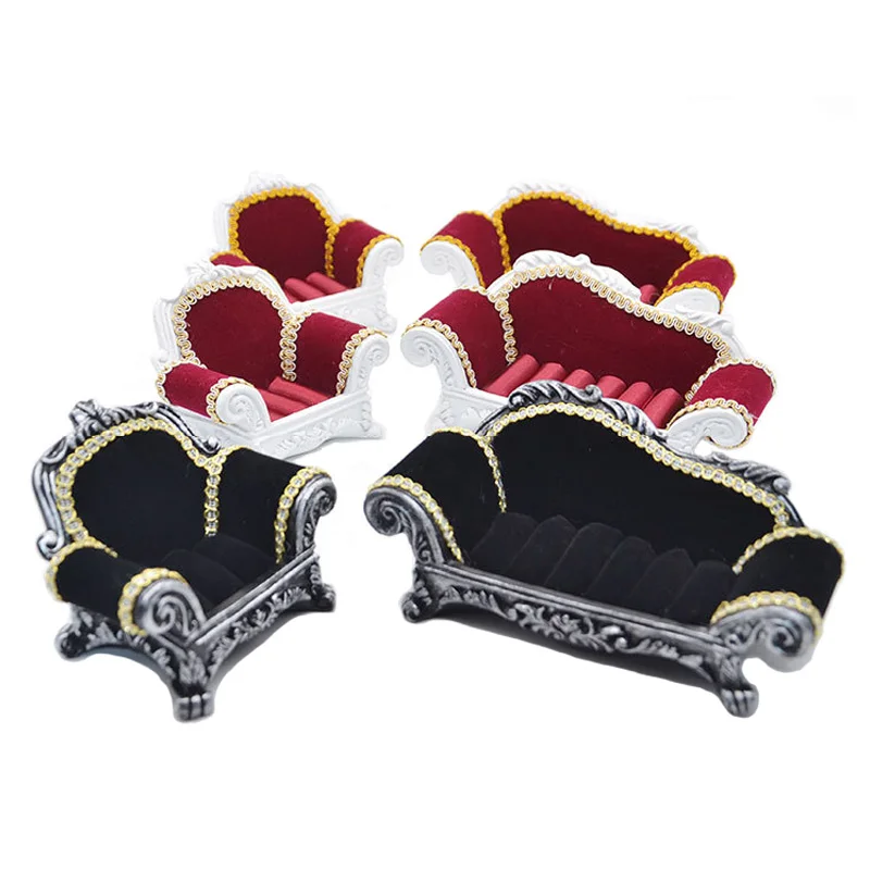 1 pcs Resin Velvet Flannel Jewelry Display Storage Box