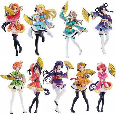 

15-19cm Japanese Anime Love Live action figure PVC Figure Honoka Minami Kotori Sonoda Umi Yazawa Niko Girls lovelive!