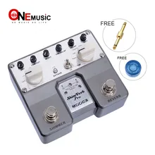 Mooer, двойная серия, shimглал Pro, 5 эффектов реверберации, гитарная педаль с уникальным мерцанием, вкл/выкл, footswitch+ Бесплатный разъем