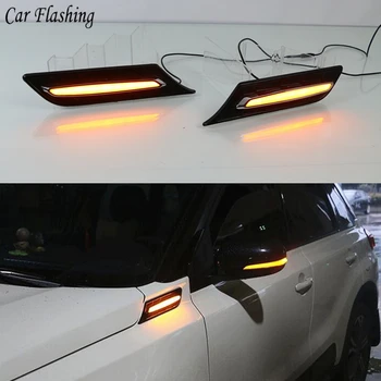 

1Pair Car Fender Light LED Daytime Running Light With Turn Signal Lamp 12V DRL Side Bulb For Suzuki Vitara 2015 2016 2017 2018