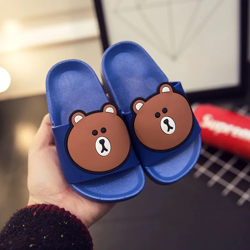 Cartoon bear children's sandals boy slippers baby soft bottom non-slip children's slippers