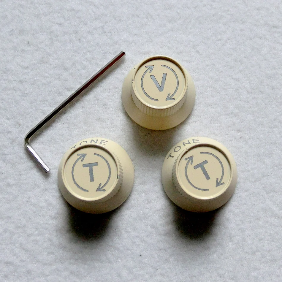 Free Shipping guitar parts 3pcs/set 1V2T metal vintage cream ST guitar