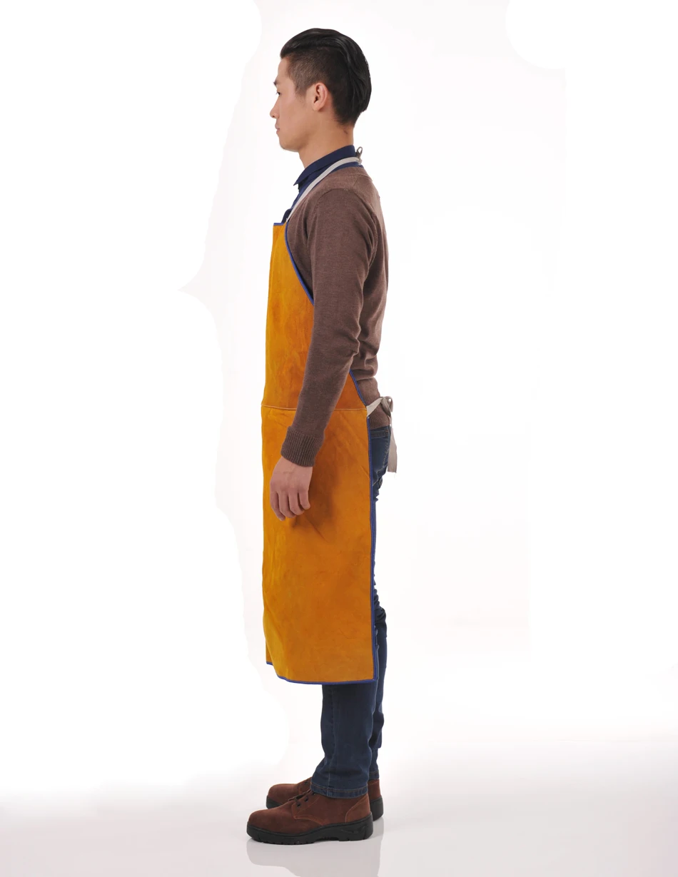 Cowhide Leather Welded Apron Thickened and Big Size Welder Protective Apron Cowhide Protective Safety Apron