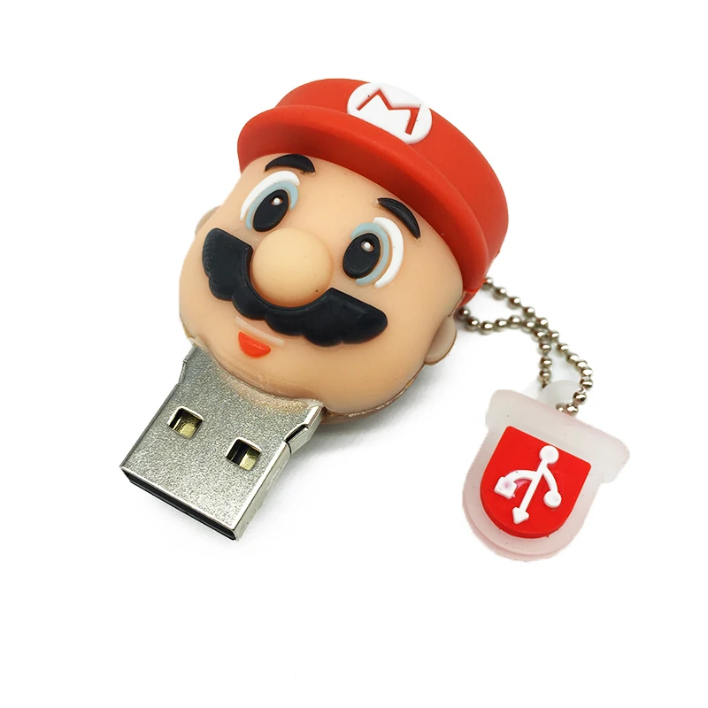 Usb 2,0 usb falsh drive 128 ГБ usb-диск 4 ГБ 8 ГБ 16 ГБ 64 ГБ флеш-накопитель Super Mario 32 Гб Флешка милый мультфильм