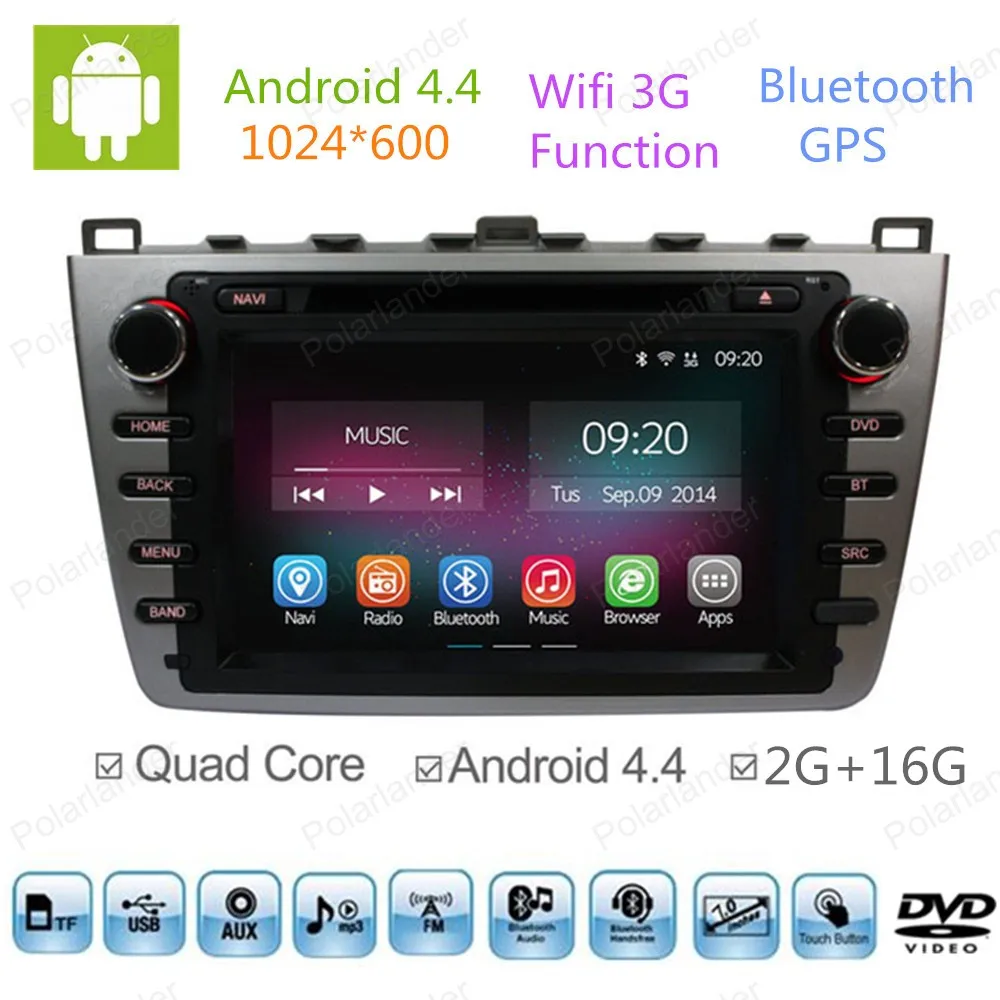 2 Din Android 4.4 Full Touch Panel for mazda 6 2009 2010 2011 2012 GPS