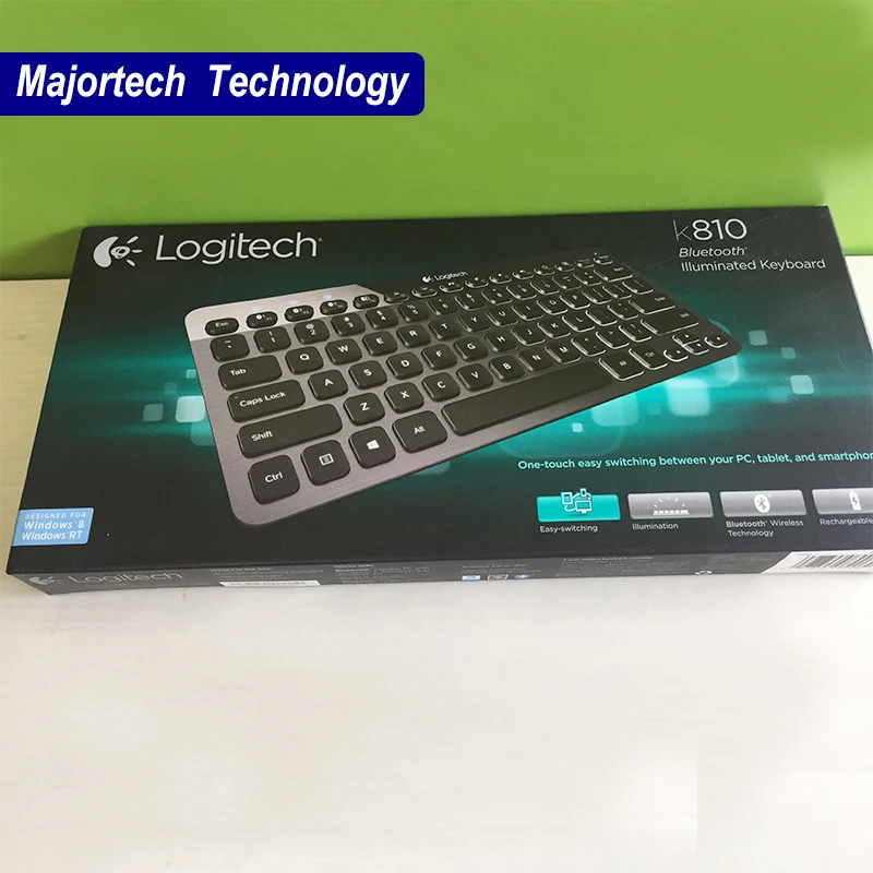 New arrival Original Logitech K810 Bluetooth Fashional Super Slim Design Illuminated keyboard for windows system