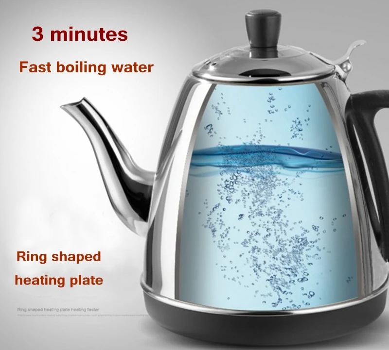 DMWD умный бытовой чайник для нагрева воды автоматический Электрический чайник мини чайник из нержавеющей стали водонагреватель бойлер 1л