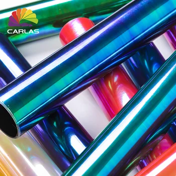 

CARLAS 30cm x 100cm Chameleon headlight taillights film without disassembly color changing lights Free shipping fee