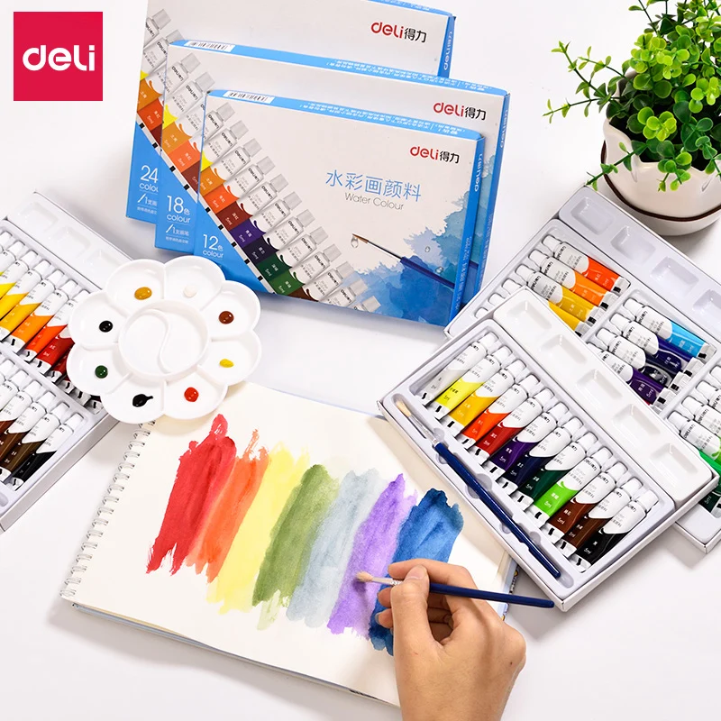 

Professional Watercolor Paint Set Art Supplies for Artist Non-toxic Washable Watercolor Painting for Kids 12/18/24 Colors Set