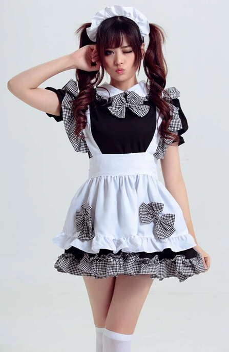 

UTMEON-New Black Sexy Party Halloween Lolita Fancy Dress For Servant Women Adult Maid Uniform Cosplay French Maid Costumes