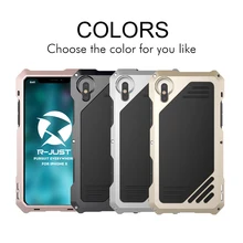 R-just phone case For iPhone X 5.8″ Waterproof Dustproof Shockproof Case Cover + Tempered Glass + Macro Camera Lens Cases