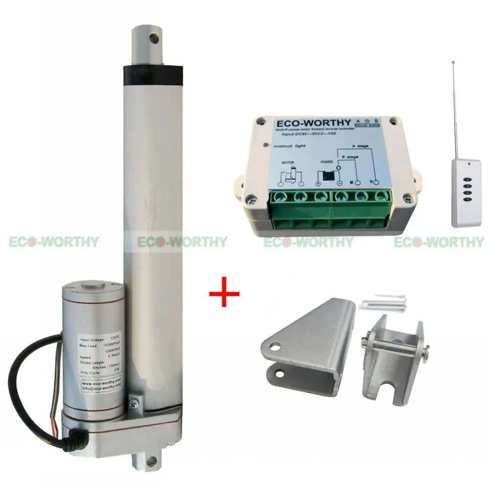 

6" Linear Actuator & Wireless Remote Motor Contorller for Tripod of Camera