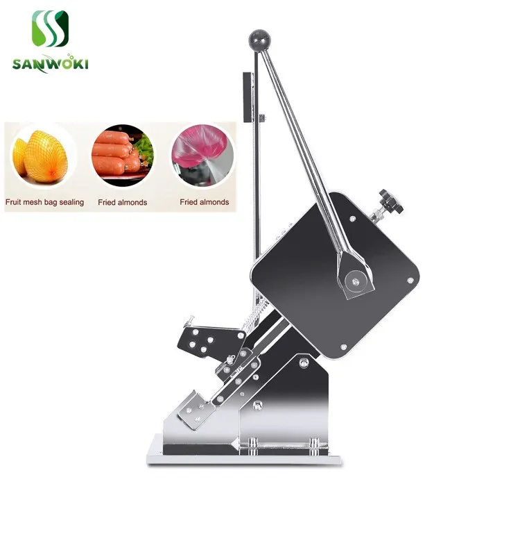 

Manual Ham sausage clipper machine supermarket packaging sealing machine U-type buckle machine for sausage edible mushroom bags