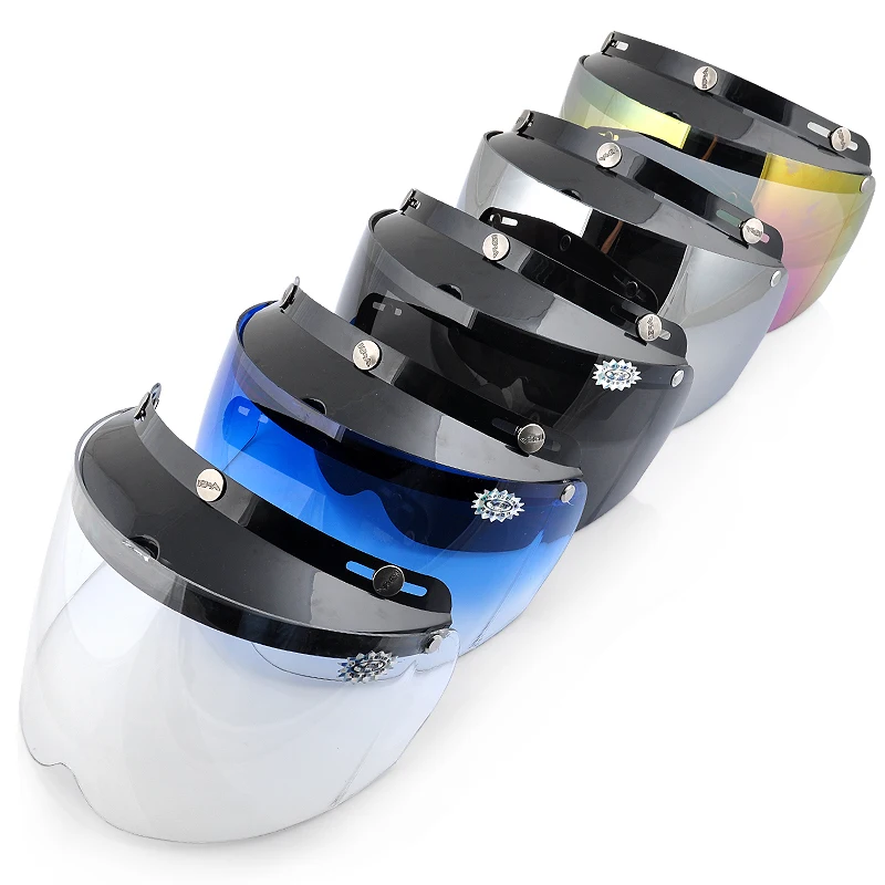 3 buttons Motorcycle helmet visors More color choose for Harley helmet